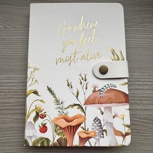 Mushroom Journal Lined Paper Faux Leather 6x8 128 Sheets Scribble and Scribe